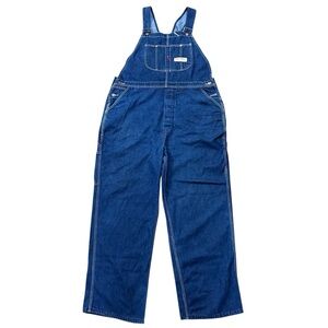 VTG Big Mac Denim Overalls Workwear Carpenter Style Blue Jean Overalls Sz 42x31